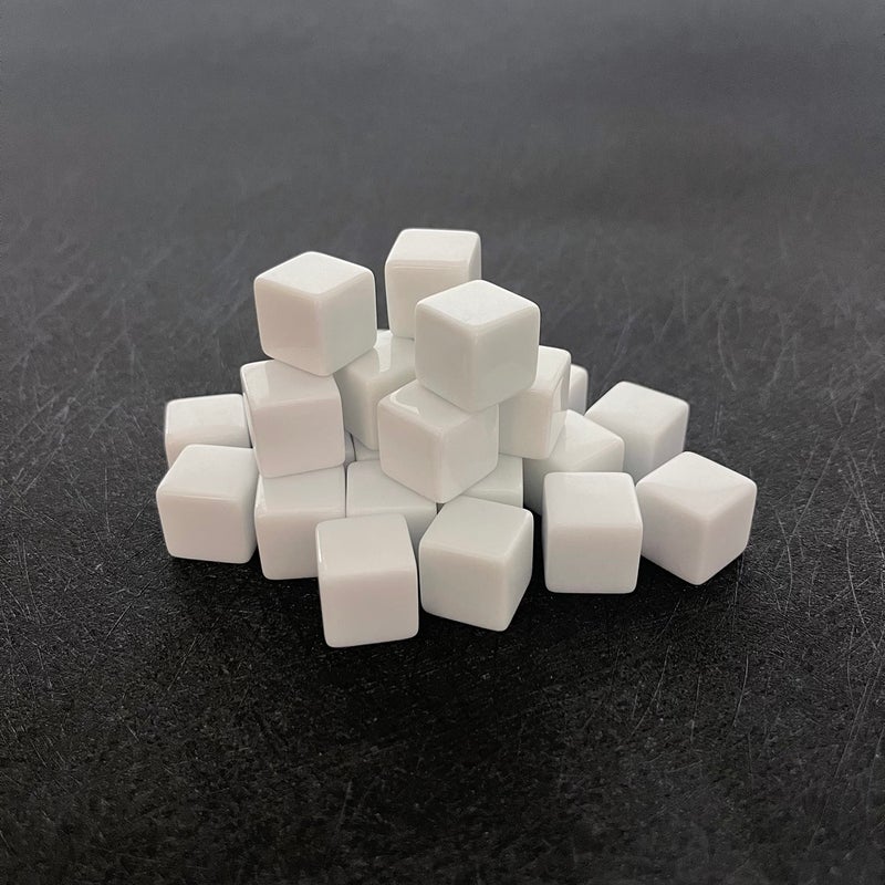Nakimo 16MM Blank White Dice for Board Games, DIY, Fun, and Teaching, Pack of 50 - Image 3